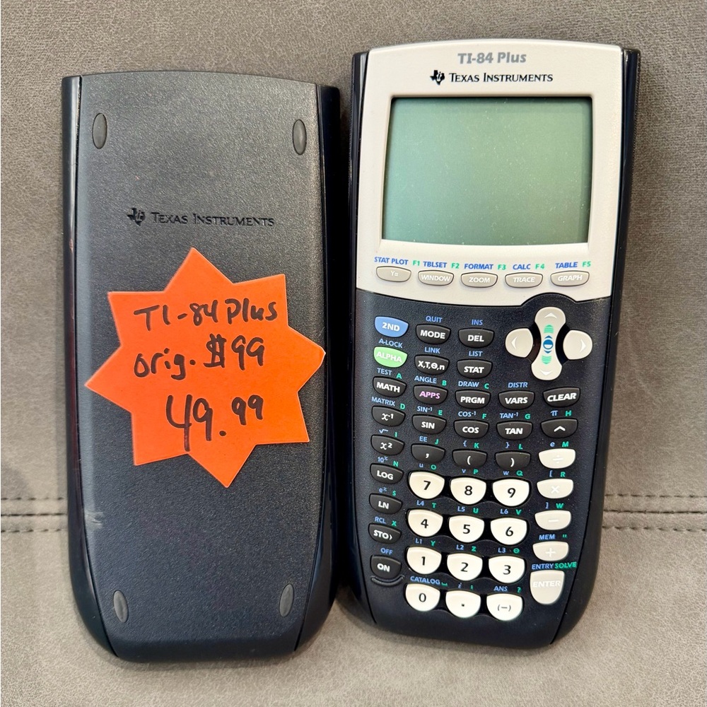 Texas Instruments TI-84 Plus Graphing Calculator - Black and White